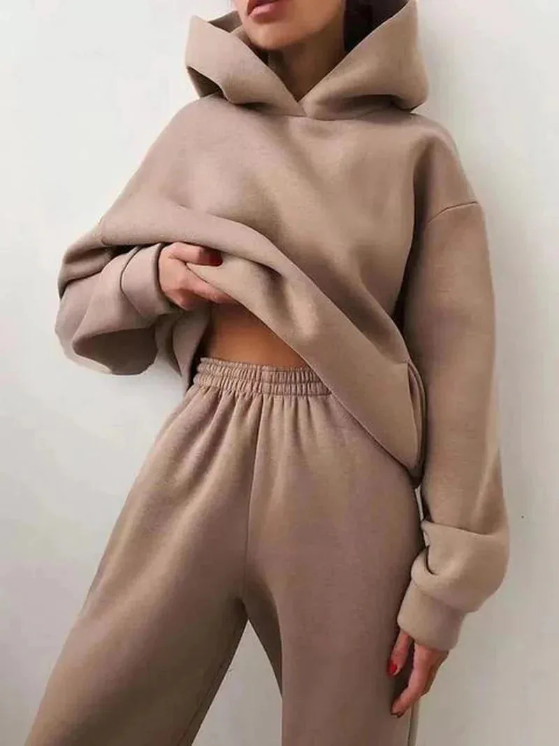 Tracksuit set in camel